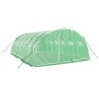 Invernadero con estructura de acero verde 24 m² 6x4x2 m