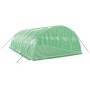 Invernadero con estructura de acero verde 24 m² 6x4x2 m