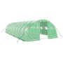 Invernadero con estructura de acero verde 40 m² 10x4x2 m