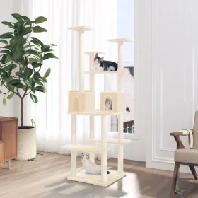 Cat scratching post with cream sisal posts 167 cm by vidaXL, Cat furniture - Ref: Foro24-171609, Price: 76,61 €, Discount: %