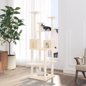 Katzenkratzbaum mit cremefarbenen Sisalstämmen, 167 cm von vidaXL, Katzenmöbel - Ref: Foro24-171609, Preis: 74,04 €, Rabatt: %