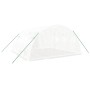 Invernadero con estructura de acero blanco 16 m² 4x4x2 m