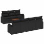 Conjunto de sofá de jardín 8 pcs Negro Poliratán