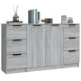 Sideboards 3 pieces Sonoma gray plywood by vidaXL, Sideboards - Ref: Foro24-3115842, Price: 154,06 €, Discount: %
