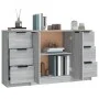 Sideboards 3 Stück Sonoma graues Sperrholz von vidaXL, Sideboards - Ref: Foro24-3115842, Preis: 154,30 €, Rabatt: %