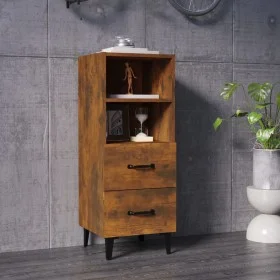 Sideboard aus geräuchertem Eichensperrholz, 34,5 x 34 x 90 cm von vidaXL, Sideboards - Ref: Foro24-817417, Preis: 53,70 €, Ra...