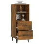 Aparador madera contrachapada roble ahumado 34,5x34x90 cm de vidaXL, Aparadores - Ref: Foro24-817417, Precio: 53,94 €, Descue...