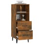 Sideboard aus geräuchertem Eichensperrholz, 34,5 x 34 x 90 cm von vidaXL, Sideboards - Ref: Foro24-817417, Preis: 54,56 €, Ra...