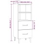 Sideboard aus geräuchertem Eichensperrholz, 34,5 x 34 x 90 cm von vidaXL, Sideboards - Ref: Foro24-817417, Preis: 54,56 €, Ra...