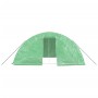 Invernadero con estructura de acero verde 20 m² 5x4x2,3 m