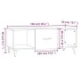 Sonoma-Couchtisch aus grauem Sperrholz, 102 x 50 x 40 cm von vidaXL, Couchtisch - Ref: Foro24-817529, Preis: 48,98 €, Rabatt: %
