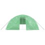 Invernadero con estructura de acero verde 50 m² 10x5x2,3 m