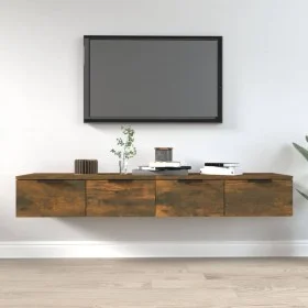 Räuchereiche Sperrholz-Hängeschränke 2 Stück 68x30x20 cm von vidaXL, Regale und Regale - Ref: Foro24-3115897, Preis: 86,42 €,...