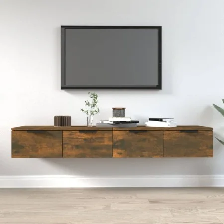 Räuchereiche Sperrholz-Hängeschränke 2 Stück 68x30x20 cm von vidaXL, Regale und Regale - Ref: Foro24-3115897, Preis: 86,42 €,...