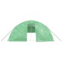 Invernadero con estructura de acero verde 70 m² 14x5x2,3 m