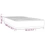 Hellgraue Taschenfederkernmatratze aus Samt, 80 x 200 x 20 cm von vidaXL, Matratzen - Ref: Foro24-347688, Preis: 124,99 €, Ra...