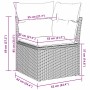 Conjunto de sofá de jardín 8 pcs Negro Poliratán
