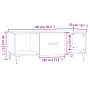 Couchtisch aus braunem Eichensperrholz, 102 x 50 x 40 cm von vidaXL, Couchtisch - Ref: Foro24-817530, Preis: 66,99 €, Rabatt: %