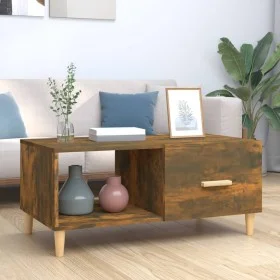 Couchtisch aus geräuchertem Eichensperrholz, 89,5 x 50 x 40 cm von vidaXL, Couchtisch - Ref: Foro24-817513, Preis: 48,35 €, R...
