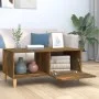 Couchtisch aus geräuchertem Eichensperrholz, 89,5 x 50 x 40 cm von vidaXL, Couchtisch - Ref: Foro24-817513, Preis: 48,35 €, R...