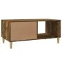 Couchtisch aus geräuchertem Eichensperrholz, 89,5 x 50 x 40 cm von vidaXL, Couchtisch - Ref: Foro24-817513, Preis: 48,35 €, R...