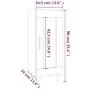 Eiche geräuchert Holzwerkstoff Anrichte 34,5x34x90 cm von vidaXL, Sideboards - Ref: Foro24-817426, Preis: 65,57 €, Rabatt: %