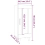 Eiche geräuchert Holzwerkstoff Anrichte 34,5x34x90 cm von vidaXL, Sideboards - Ref: Foro24-817426, Preis: 66,67 €, Rabatt: %