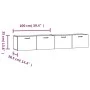 Armarios de pared 2 uds contrachapada blanco 100x36,5x35 cm de vidaXL, Taquillas y armarios de almacenamiento - Ref: Foro24-3...