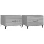 Coffee tables with metal legs 2 units gray Sonoma 50x50x40 cm by vidaXL, Coffee table - Ref: Foro24-817540, Price: 64,99 €, D...