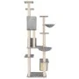 Rascador para gatos con postes de sisal gris claro 191 cm de vidaXL, Mobiliario para gatos - Ref: Foro24-171595, Precio: 98,9...