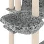 Rascador para gatos con postes de sisal gris claro 191 cm de vidaXL, Mobiliario para gatos - Ref: Foro24-171595, Precio: 98,9...