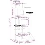 Rascador para gatos con postes de sisal gris claro 191 cm de vidaXL, Mobiliario para gatos - Ref: Foro24-171595, Precio: 98,9...