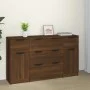 3-teiliges Sideboard-Set aus braunem Eichensperrholz von vidaXL, Sideboards - Ref: Foro24-3115827, Preis: 179,94 €, Rabatt: %
