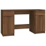 Oak brown plywood desk with side cabinet by vidaXL, Desks - Ref: Foro24-3115915, Price: 159,53 €, Discount: %