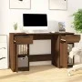Oak brown plywood desk with side cabinet by vidaXL, Desks - Ref: Foro24-3115915, Price: 159,53 €, Discount: %