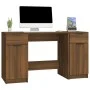 Oak brown plywood desk with side cabinet by vidaXL, Desks - Ref: Foro24-3115915, Price: 159,53 €, Discount: %