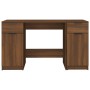 Escritorio con armario lateral contrachapada marrón roble de vidaXL, Escritorios - Ref: Foro24-3115915, Precio: 164,48 €
