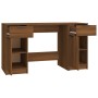 Escritorio con armario lateral contrachapada marrón roble de vidaXL, Escritorios - Ref: Foro24-3115915, Precio: 164,48 €