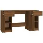 Oak brown plywood desk with side cabinet by vidaXL, Desks - Ref: Foro24-3115915, Price: 159,53 €, Discount: %
