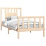 Estructura de cama sin colchón madera maciza de pino 90x200 cm