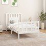 Estructura de cama sin colchón madera de pino blanca 90x200 cm en Camas y somieres | Comprar online en Foro24