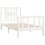 Estructura de cama sin colchón madera de pino blanca 90x200 cm