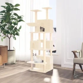 Cat scratching post with cream sisal posts 180 cm by vidaXL, Cat furniture - Ref: Foro24-171600, Price: 102,61 €, Discount: %