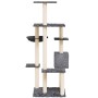 Katzenkratzbaum mit dunkelgrauen Sisalstämmen, 142 cm von vidaXL, Katzenmöbel - Ref: Foro24-171593, Preis: 55,67 €, Rabatt: %
