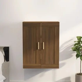 Engineered wood brown oak wall cabinet 69.5x32.5x90 cm by vidaXL, Shelves and shelves - Ref: Foro24-817395, Price: 63,97 €, D...