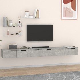 Wall cabinets 2 units concrete gray plywood 102x30x20cm by vidaXL, Shelves and shelves - Ref: Foro24-3115903, Price: 153,14 €...