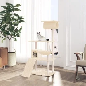Cat scratching post with cream sisal posts 131 cm by vidaXL, Cat furniture - Ref: Foro24-171603, Price: 61,03 €, Discount: %
