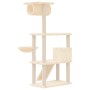 Katzenkratzbaum mit cremefarbenen Sisalstämmen, 131 cm von vidaXL, Katzenmöbel - Ref: Foro24-171603, Preis: 58,71 €, Rabatt: %