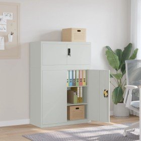 Armario archivador de acero gris claro 90x40x130 cm Armario archivador de acero gris claro 90x40x130 cm