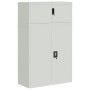 Armario archivador de acero gris claro 90x40x145 cm
